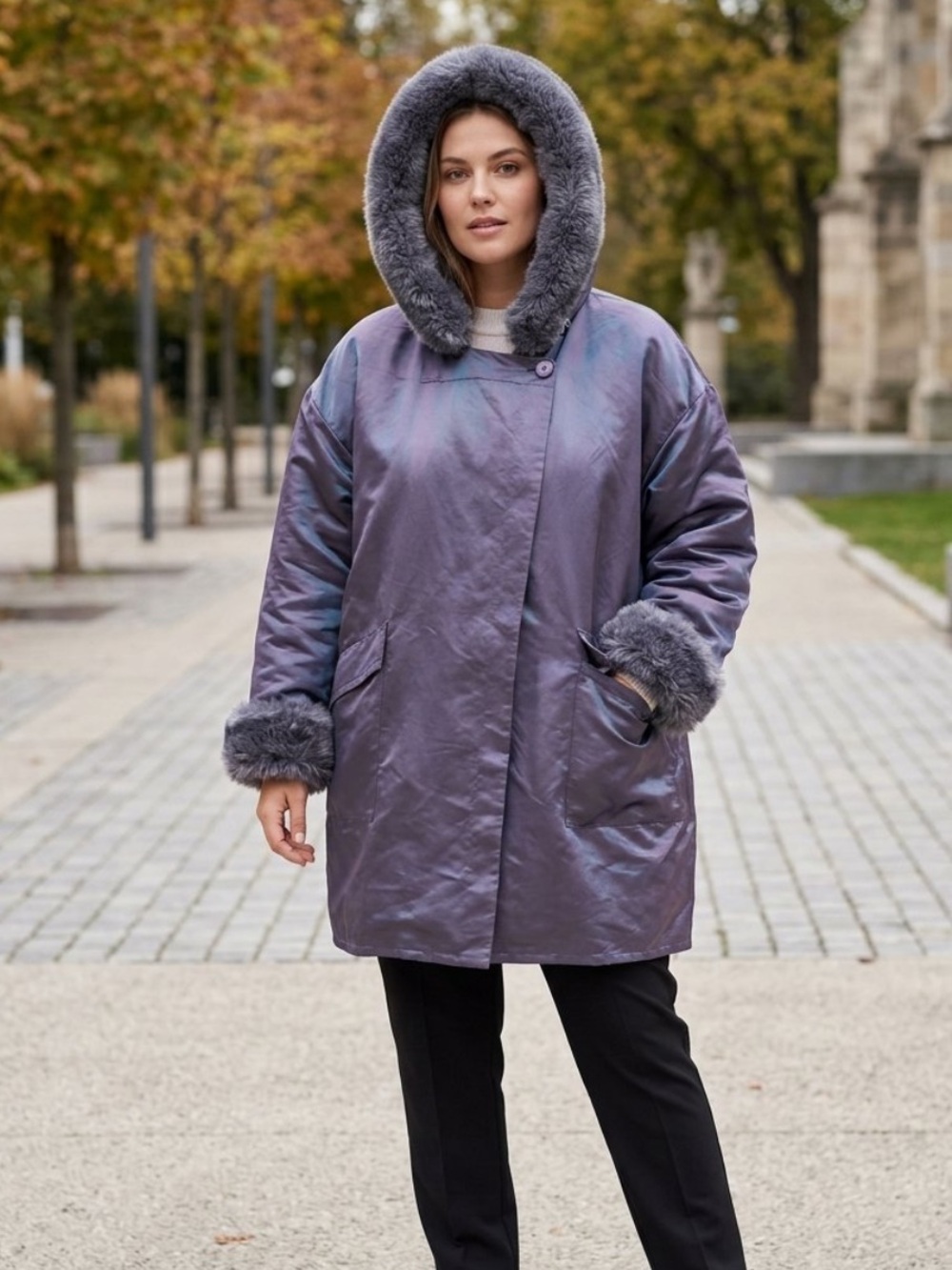 Vintage Linda Lundström La Parka 3-in-1 Winter Coat | Lilac Grey
Medium Large